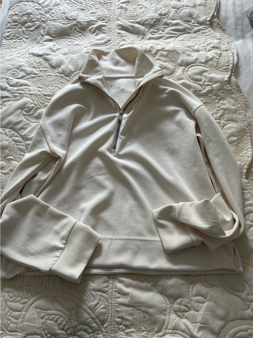 Athleta Quarter-Zip Women’s Pullover - Cream